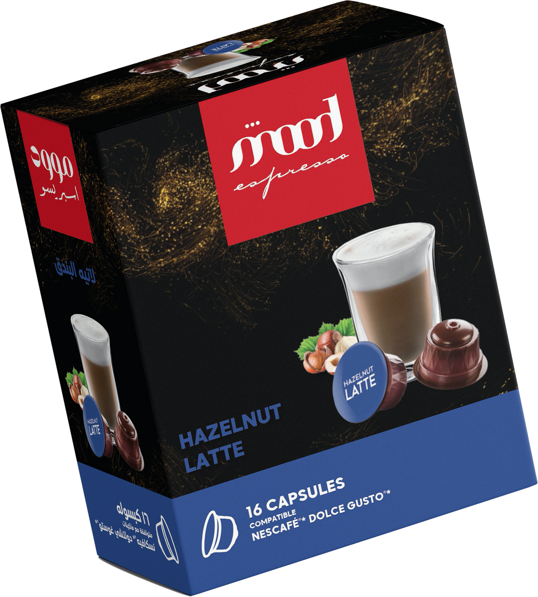 Hazelnut Latte-MOOD ESPRESSO-Nescafe Dolce gusto compatible capsule -16 box