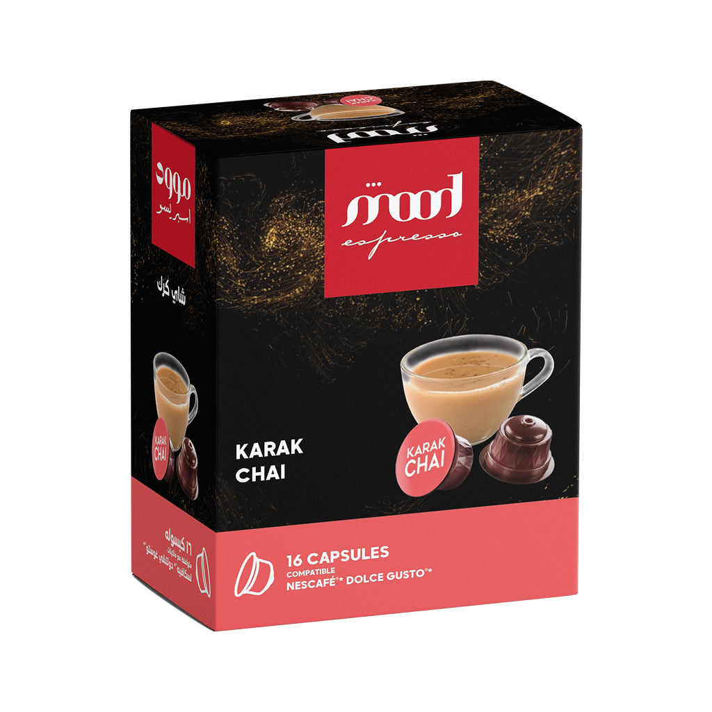 Karak Chai-mood espresso -nescafe dolce gusto compatible tea capsules -box of 16