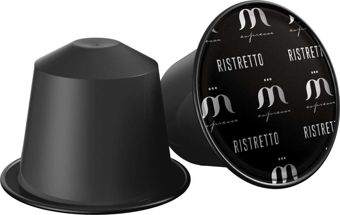 ristretto plastic capsules black color with engraved name