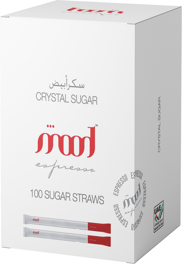 Mood Espresso White Sugar Stick Satchet - (Pack of 100 satchets)