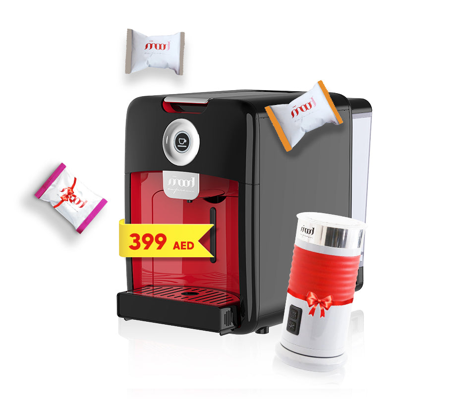 Special Offer - Coffee Machine compactable to lavazza point + Milk Frother + 50 Assorted Capsules