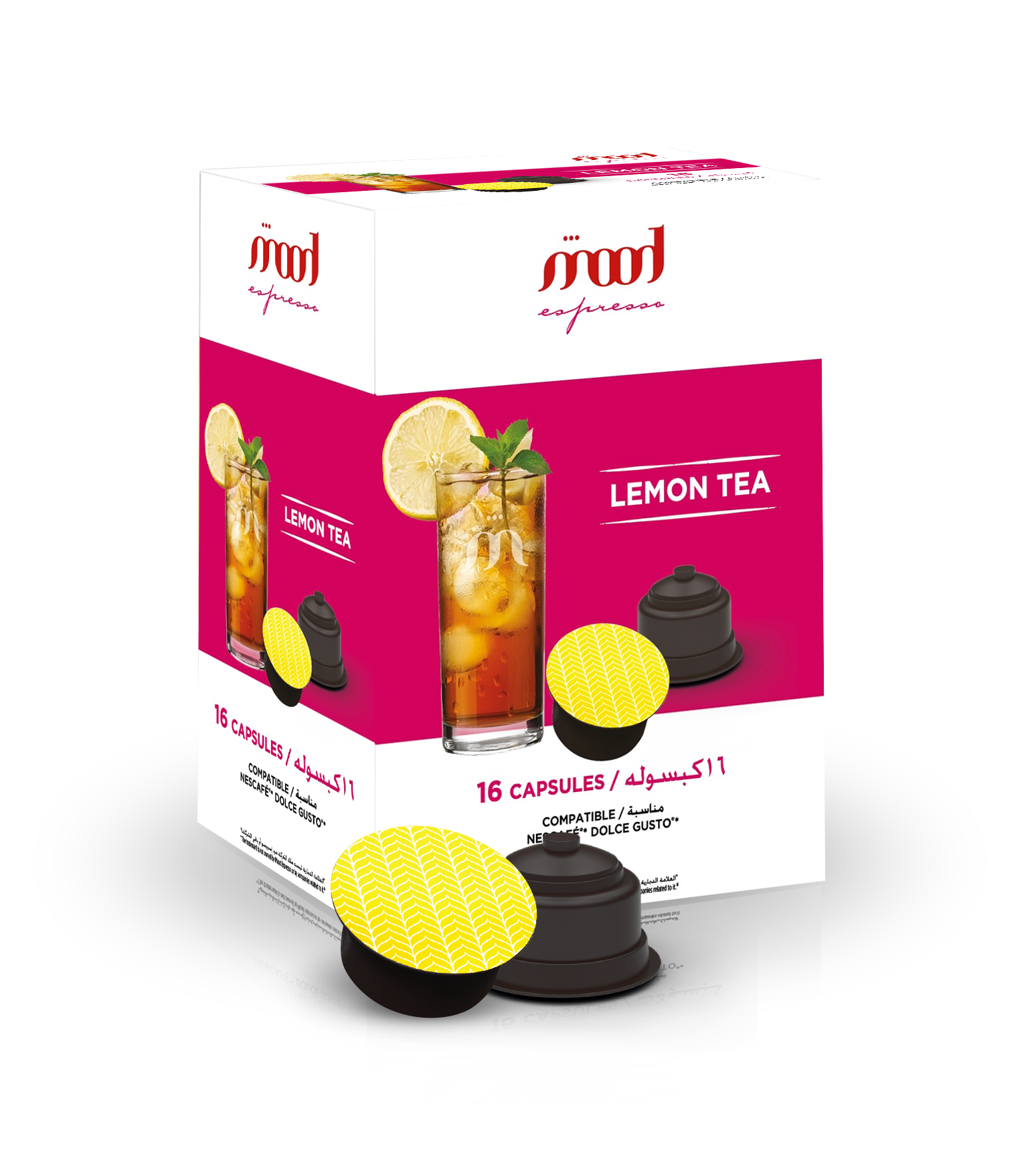 Lemon Tea- Nescafe Dolce gusto Compatible Capsules -Mood espresso-box of 16 capsules 