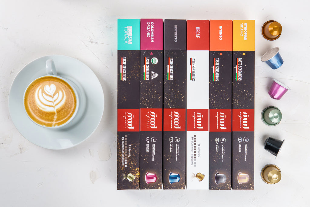 lifestyle image of the mood espresso aluminium discovery pack